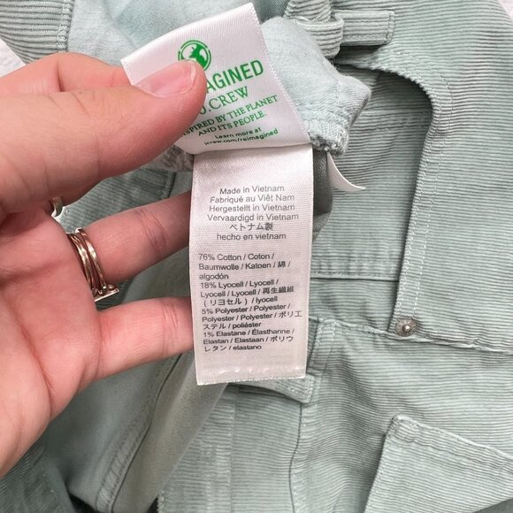 J Crew | High Rise Vintage Slim Straight Corduroy Dusty Shale Size 32 - Picture 12 of 16